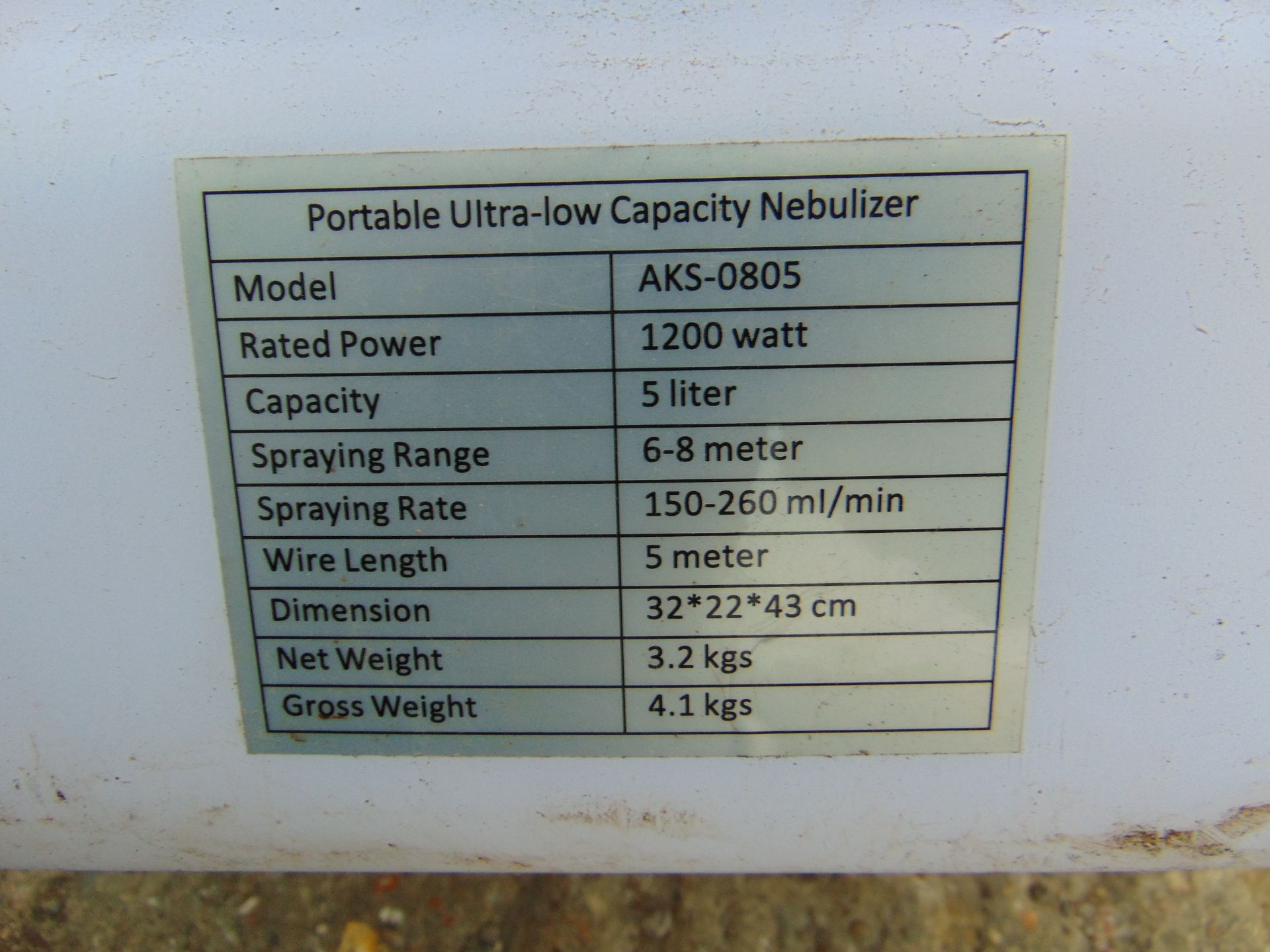 Portable Ultra-Low Capacity Nebulizer Fogger Sprayer - Image 4 of 4