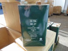 4x Unissued 5L Drums of OX-27 Synthetic Aviation Turbine Engine Oil