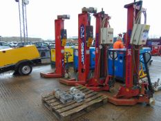4 x 7.2 Tonne 415 Volt Somers Series LV Workshop Vehicle Lifts as Shown