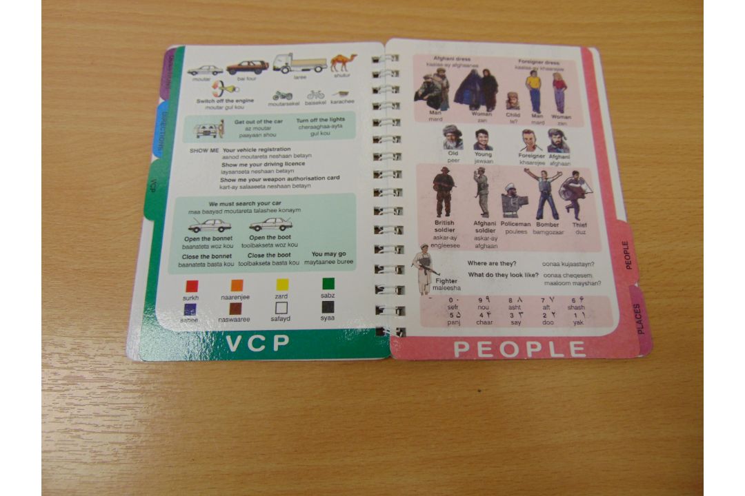 Very unusual British Army Afghanistan Language Card - Image 2 of 3