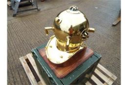 U.S. NAVY MARK V BRASS DIVING HELMET