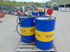 2x 205 Litre Steel Drums C/W Pumps