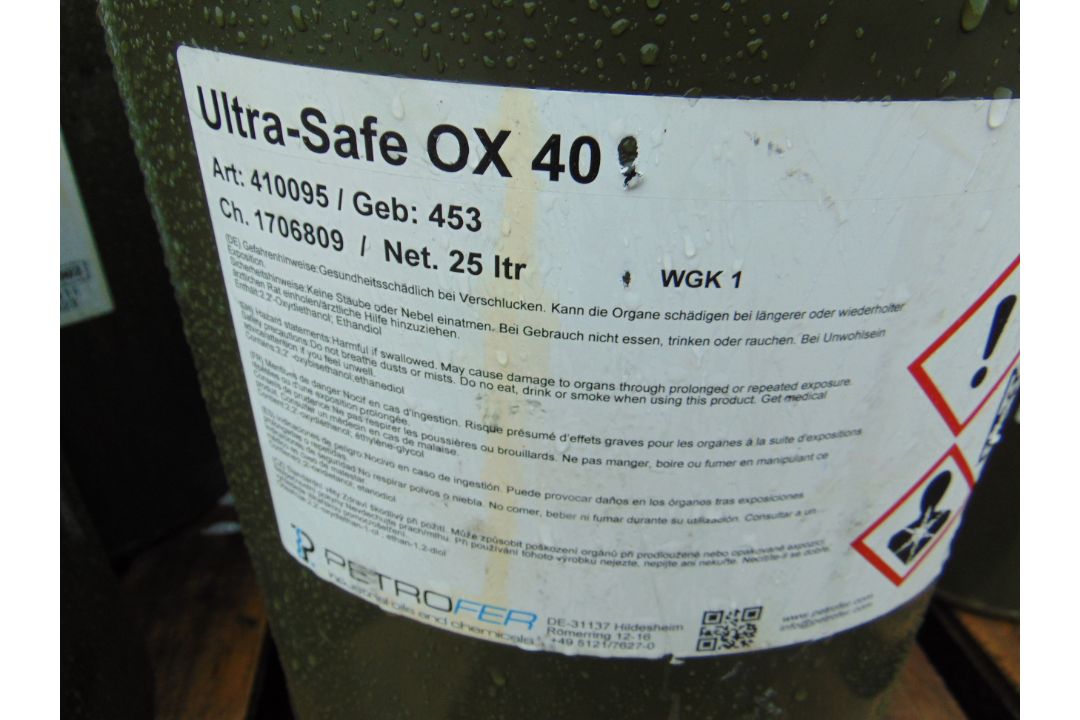 2x 25 litre Drums of OX-40 General Purpose Water Based Hydraulic Fluid - Image 2 of 2