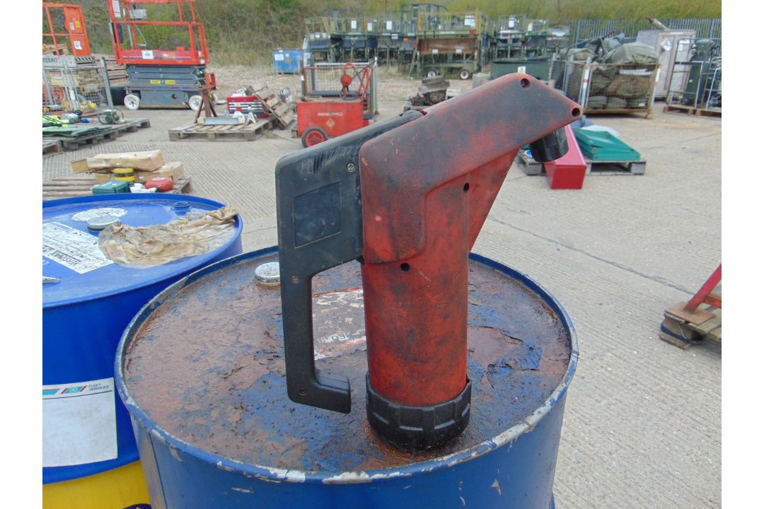 2x 205 Litre Steel Drums C/W Pumps - Image 3 of 3