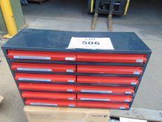 12 Draw Parts Storage Cabinet c/w Electronic Components etc 68x34x43 cms