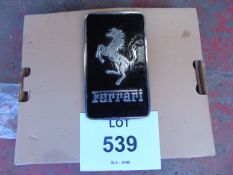 Aluminium Ferrari hanging sign 30 x 17 cms