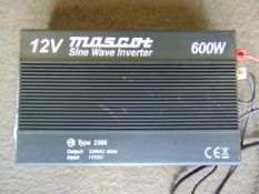 Mascot 2386 600W 12V DC to 230V AC Inverter with both UK & EU Sockets