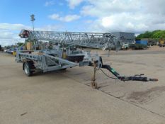 Ex Reserve Sesanti Mobile Surveillance/Communications Tower 21m High Mounted on Single Axle Trailer
