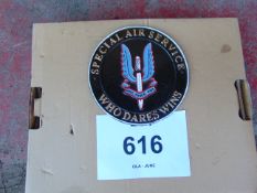 Hand Painted Cast Iron SAS wall Plaque 25cms Dia