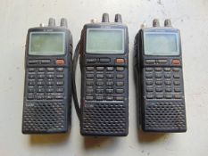 3 x ICOM R20 Coms Receivers Hand Held as shown