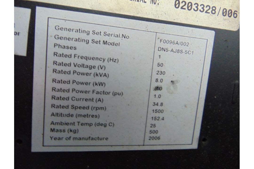 Containerised 8 KVA Lister Petter Diesel Generator - Image 13 of 13