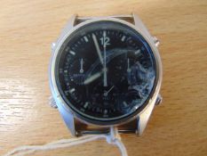 Seiko Gen 1 RAF issue Pilots Chrono Date 1988, Glass Cracked