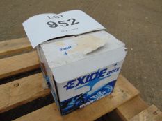 3x Unused Exide Motorbike Batteries