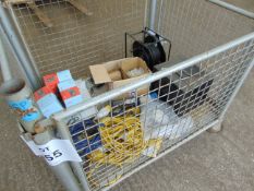 1x Stillage of Extension Leads, Cable Reel, Electrical eqpt etc