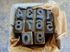 Unissued Textile Marking Stamp Set 0-9