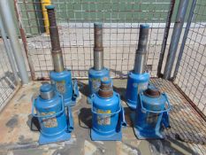 6x Weber 12 Tonne Hydraulic Bottle Jacks