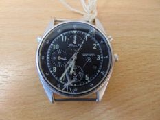 Seiko Gen 2 Pilots Chrono RAF Tornado Force Issue Nato Marks Date 1998 Glass Cracked