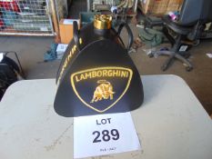 V.Nice Lamborghini 1 gal oil can with Brass cap and handles