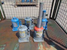 5x Weber 10 Tonne Hydraulic Bottle Jacks