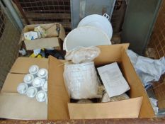 1 x Stillage of Grey Paint, Chafing Fluid, PVC Cement, Harness etc