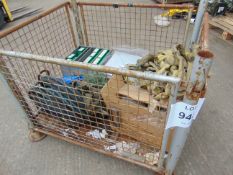 1x Stillage of Parts Bins, Covers, Stirrup Pumps etc