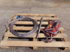 Tractel TU16 Tirfor Winch C/W Wire Rops & Handle