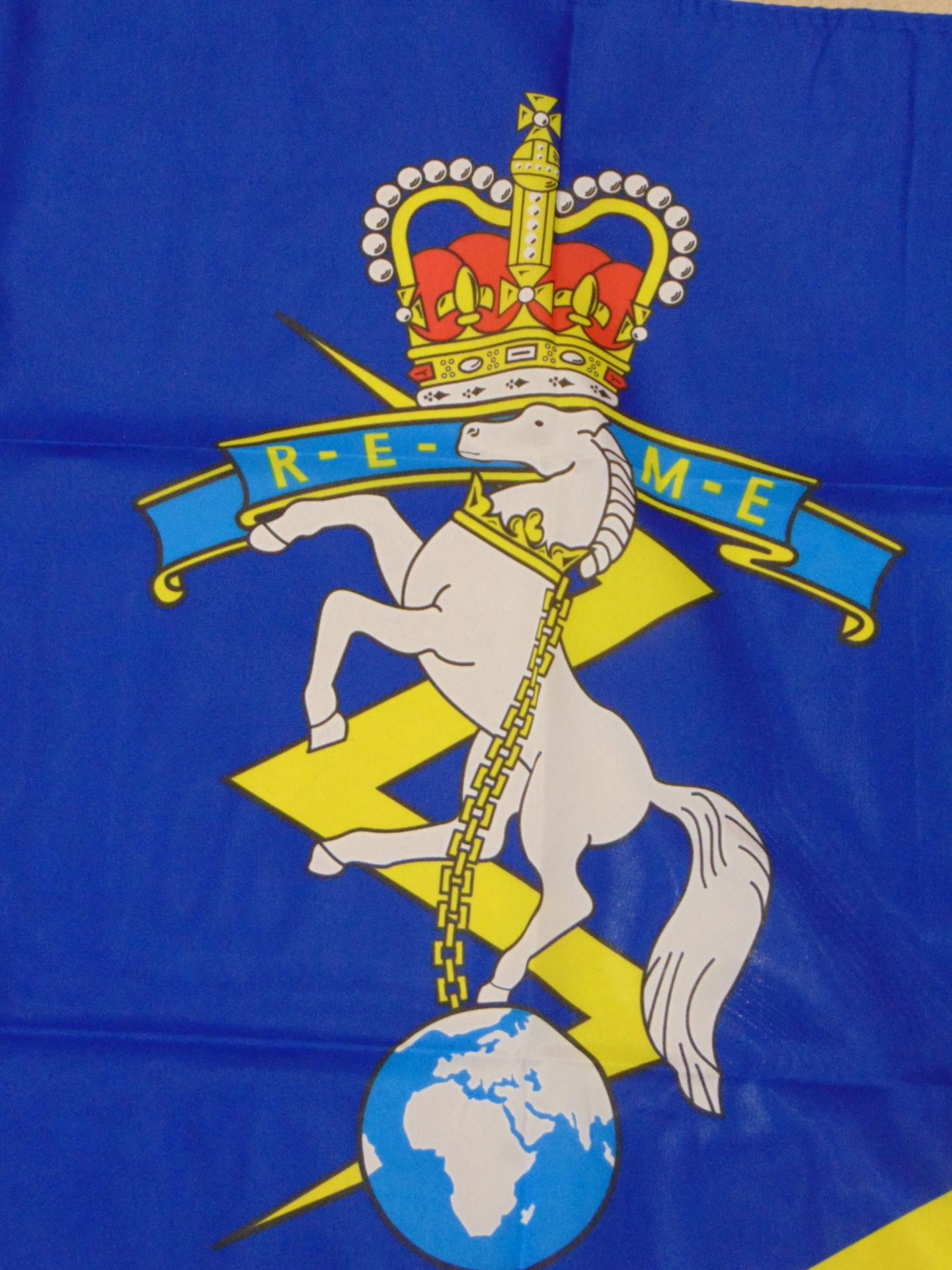 FLAG ROYAL ELECTRICAL AND MECHANICAL ENGINEERS WITH METAL EYELETS 5 FT X 3 FT - Image 3 of 5