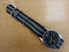SEIKO GEN I PILOTS CHRONO NATO MARKS RAF HARRIER FORCE ISSUE DATE 1988- GLASS BROKE