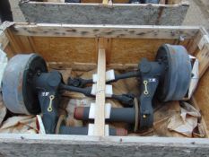 1 PAIR UNUSED AXLE ASSEMBLIES C/W DRIVE SHAFTS ETC