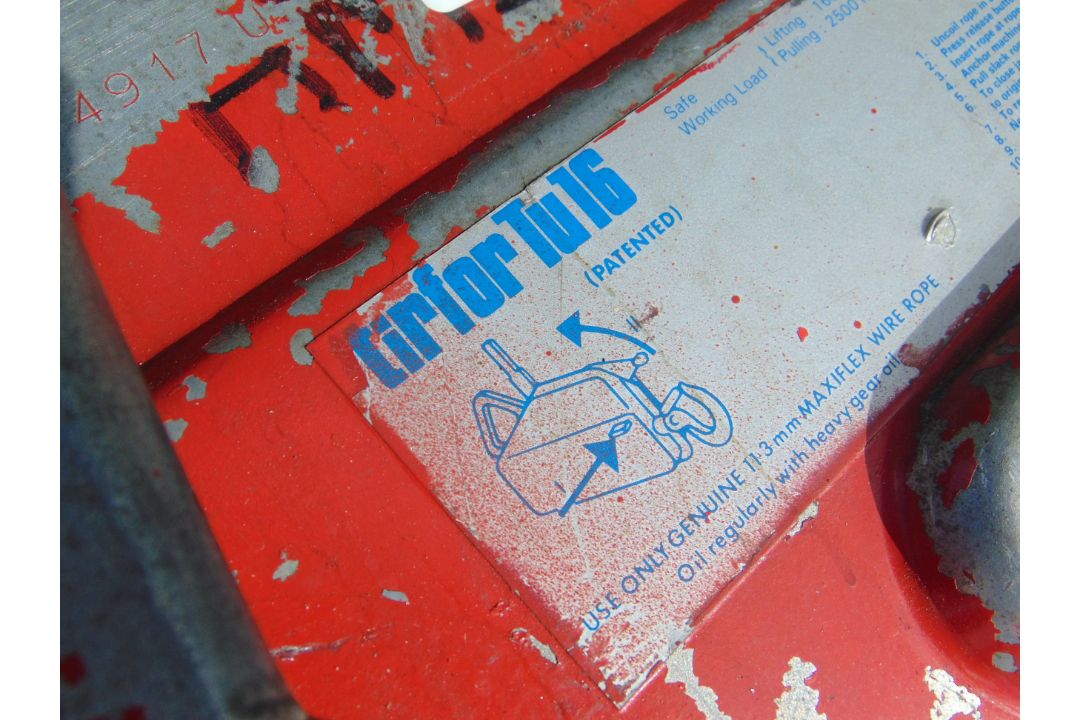 Tractel TU16 Tirfor Winch C/W Wire Rops & Handle - Image 3 of 5