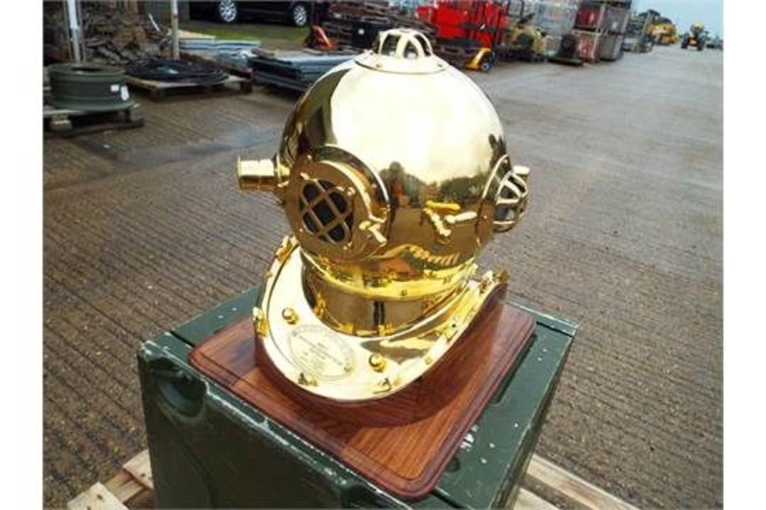 U.S. Navy Mark V Brass Diving Helmet - Image 1 of 5