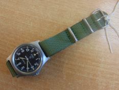 RARE CWC FAT BOY UNISSUED W10 BRITISH ARMY SERVICE WATCH NATO MARKS DATE 1982 ** FALKLANDS WAR**