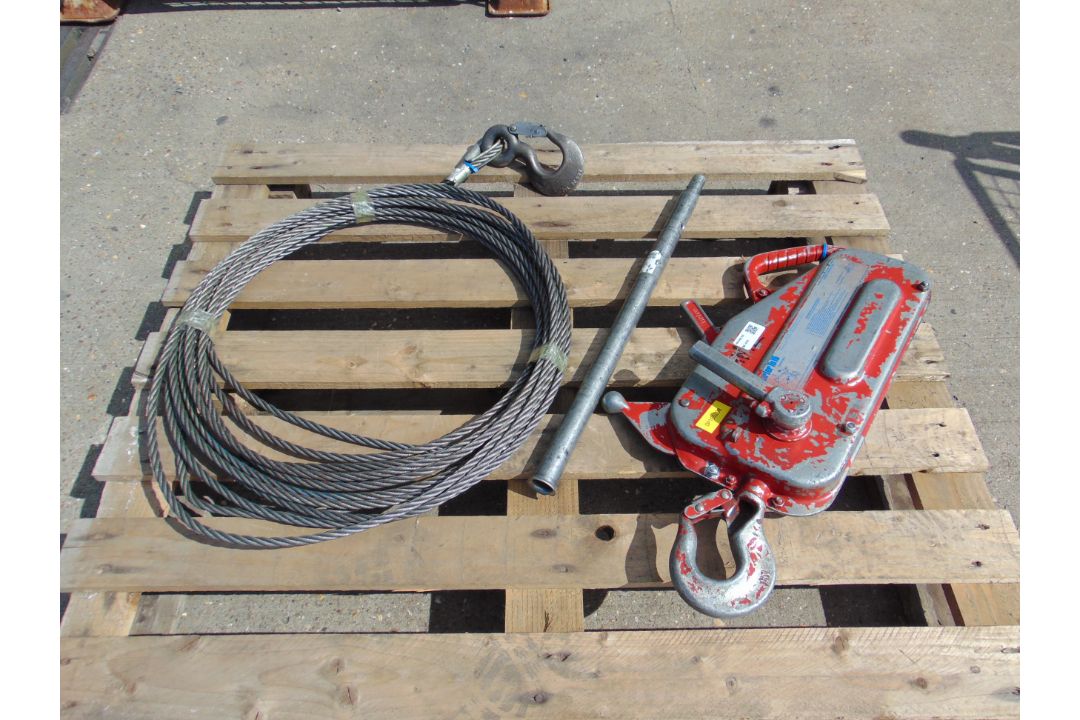 Tractel TU16 Tirfor Winch C/W Wire Rops & Handle - Image 1 of 5