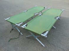 2 x Light Weight British Army Folding Camp Beds