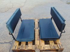 2 x Exmoor Trim Land Rover Defender Fold Down Rear Bench Seats