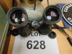 V.Nice British Army issue Avimo 7 x 62 Self Focusing Binos c/w Filters etc