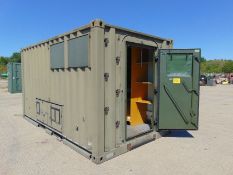 Ex Reserve Demountable Secure Workshop/Office Unit C/W Twist Locks, Air Con, Work Stations etc