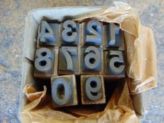 Unissued Textile Marking Stamp Set 0-9