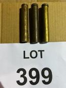 3 x WW 2 Brass Oil Bottles with markings