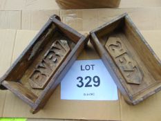 2X ANTIQUE WOODEN BRICK MOLDS
