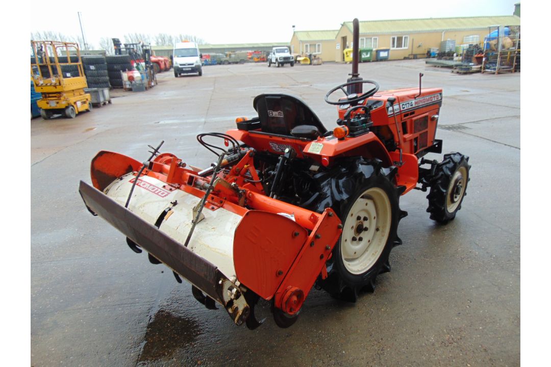 Hinomoto C174 4x4 Diesel Compact Tractor c/w Rotovator ONLY 492 HOURS! - Image 8 of 25
