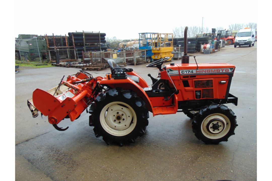 Hinomoto C174 4x4 Diesel Compact Tractor c/w Rotovator ONLY 492 HOURS! - Image 4 of 25