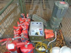 1x Stillage of Tools, Helmets, Fire ext, Torches ete