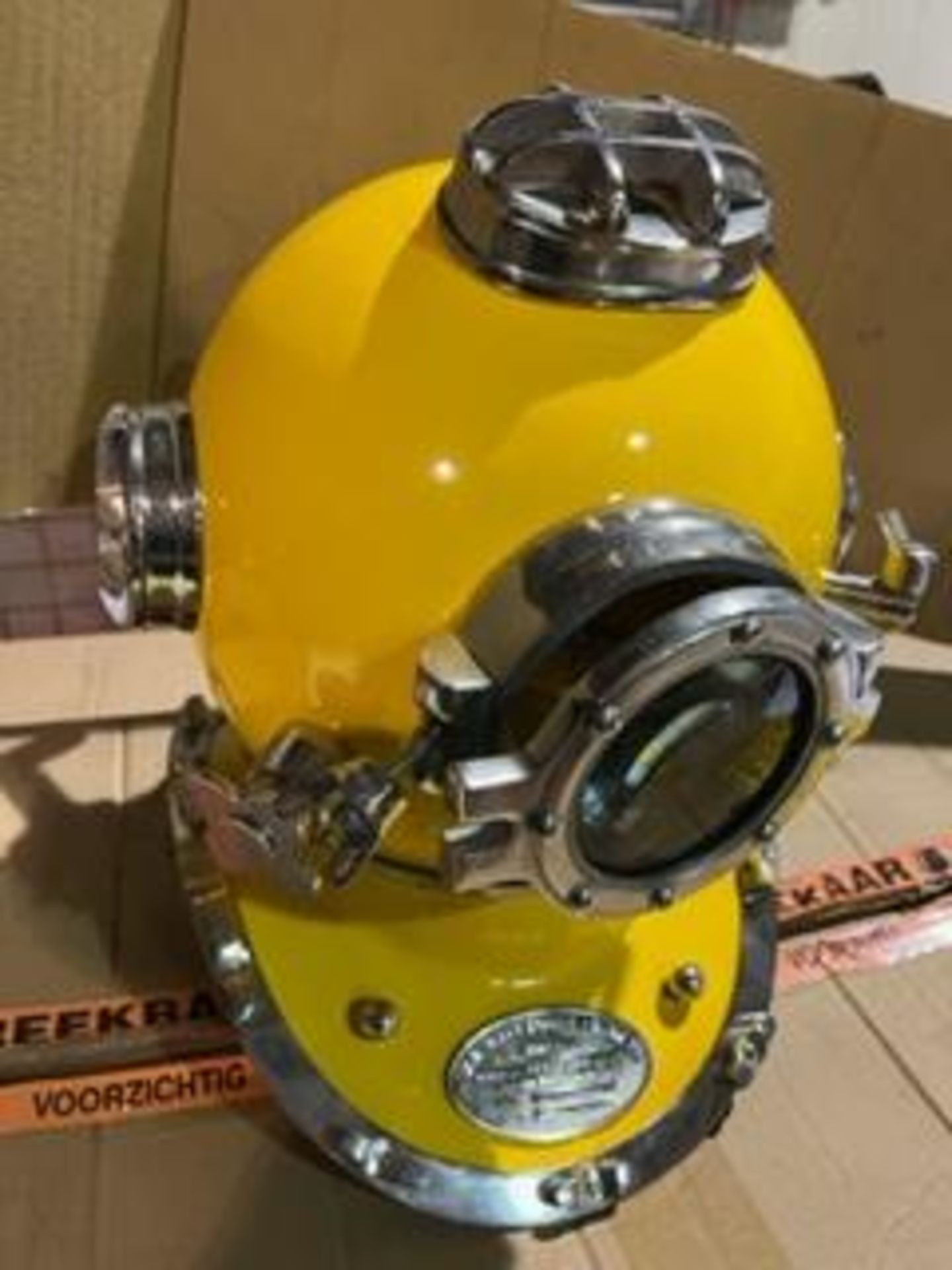 Lovely Full Size US Navy MK V Diving Helmet repro - Image 3 of 6