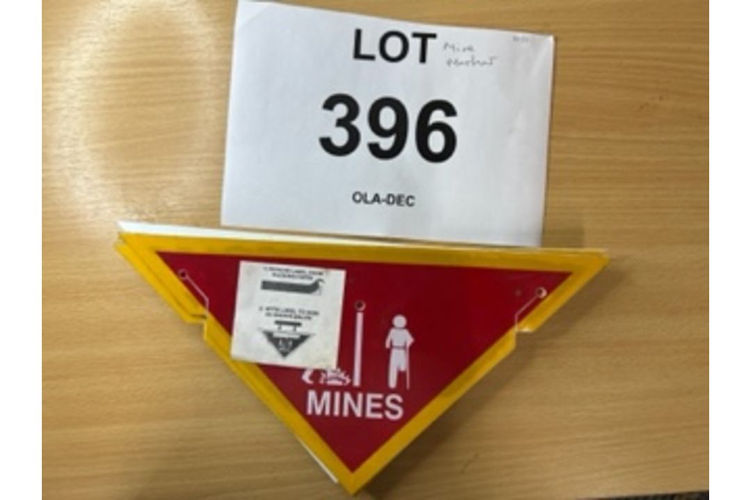 10 x unused British Army Minefield Marker Signs - Image 1 of 3