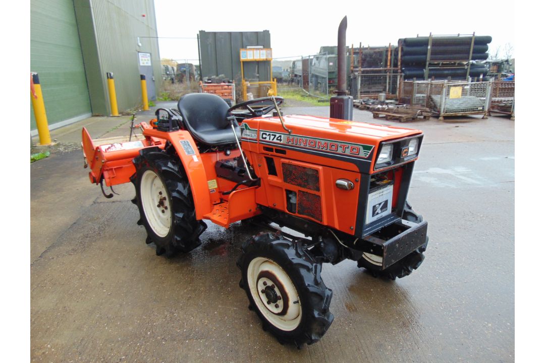 Hinomoto C174 4x4 Diesel Compact Tractor c/w Rotovator ONLY 492 HOURS! - Image 3 of 25