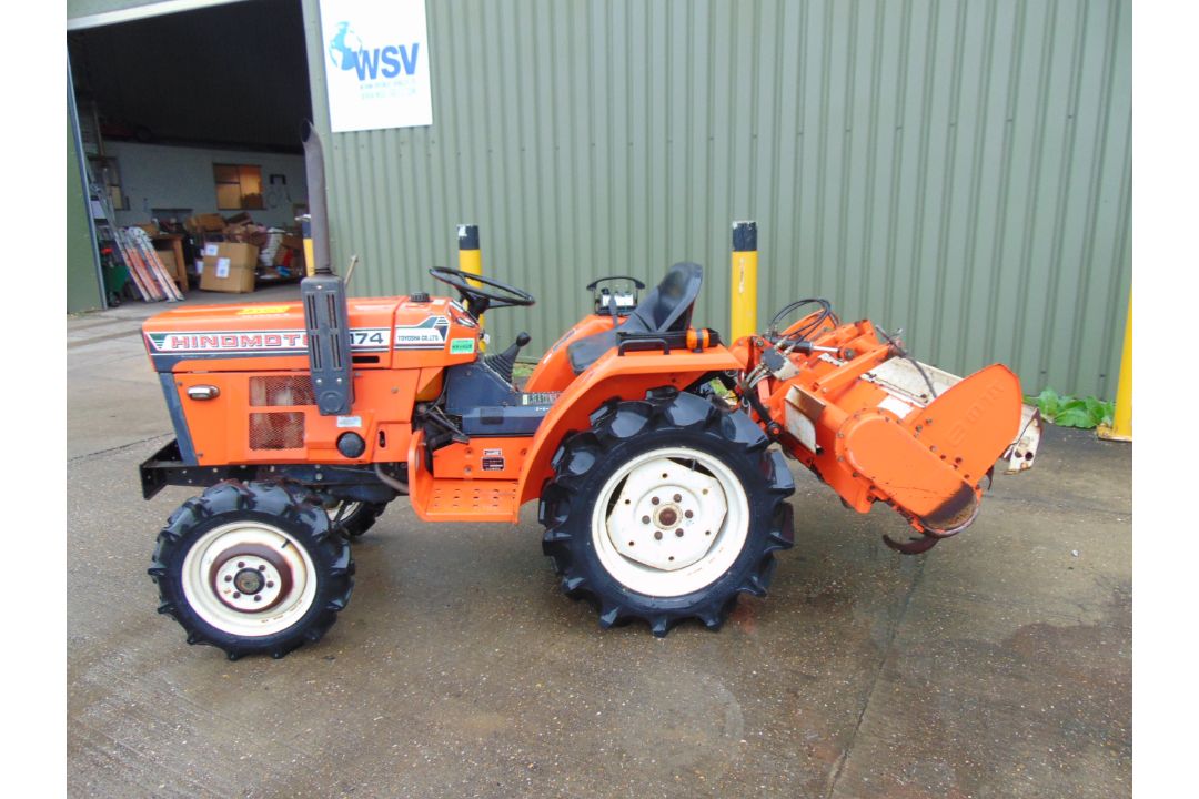 Hinomoto C174 4x4 Diesel Compact Tractor c/w Rotovator ONLY 492 HOURS! - Image 5 of 25