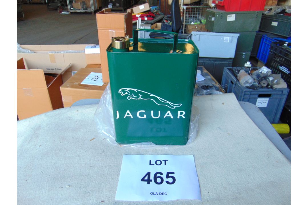 New Unused Jaguar 1 Gall Oil Can With Brass Top - Image 1 of 3