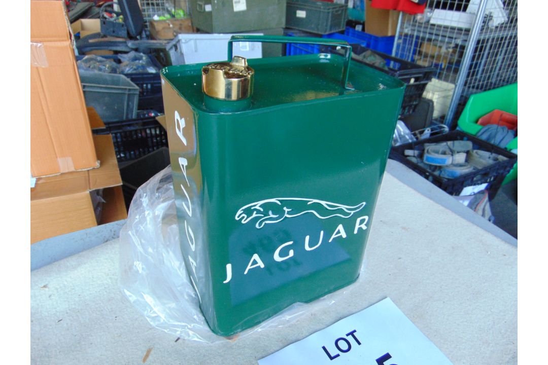 New Unused Jaguar 1 Gall Oil Can With Brass Top - Image 2 of 3