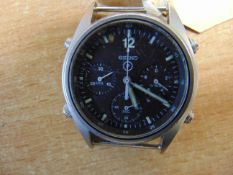 SEIKO GEN I PILOTS CHRONO RAF HARRIER FORCE WATCH ISSUE NATO MARKING DATE 1990- 1ST GULF WAR SN.9901